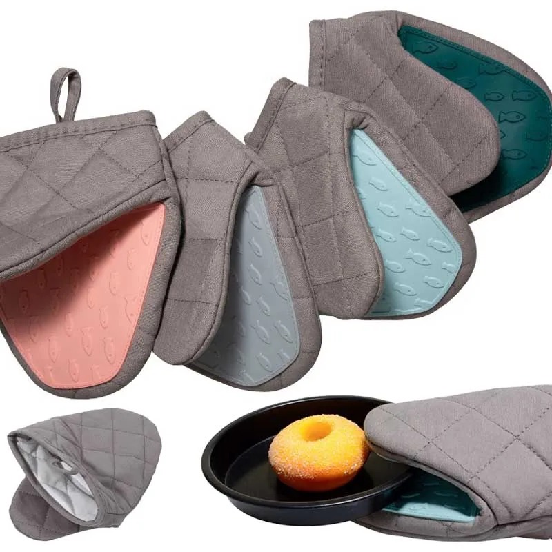 Oven Mitt Silicone - Guante de Silicona Anti-quemaduras para Horno,
