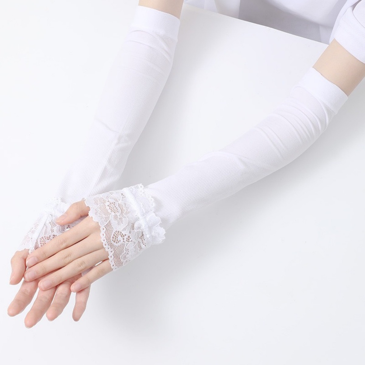 Fingerless Glove Knit - Guantes Largos Elásticos sin Dedos para