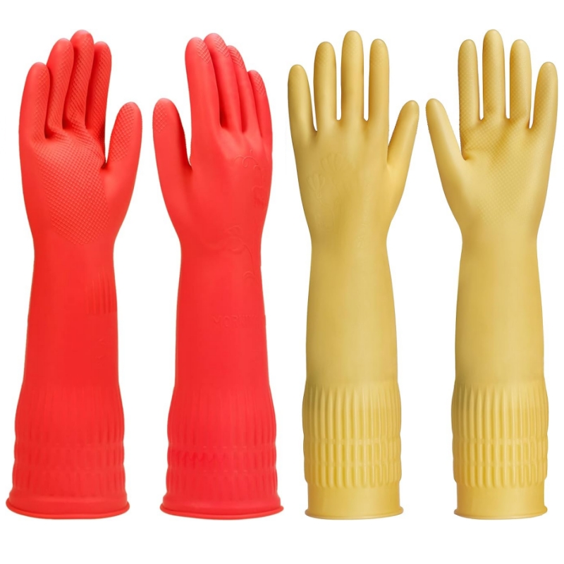 Dish Glove Rubber - Guantes de limpieza de goma extralargos