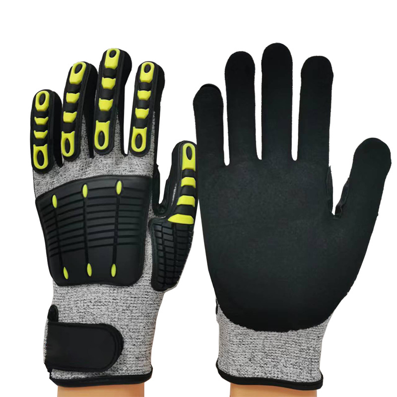 Work Glove Impact - Guantes Antivibración con Acolchado SBR y
