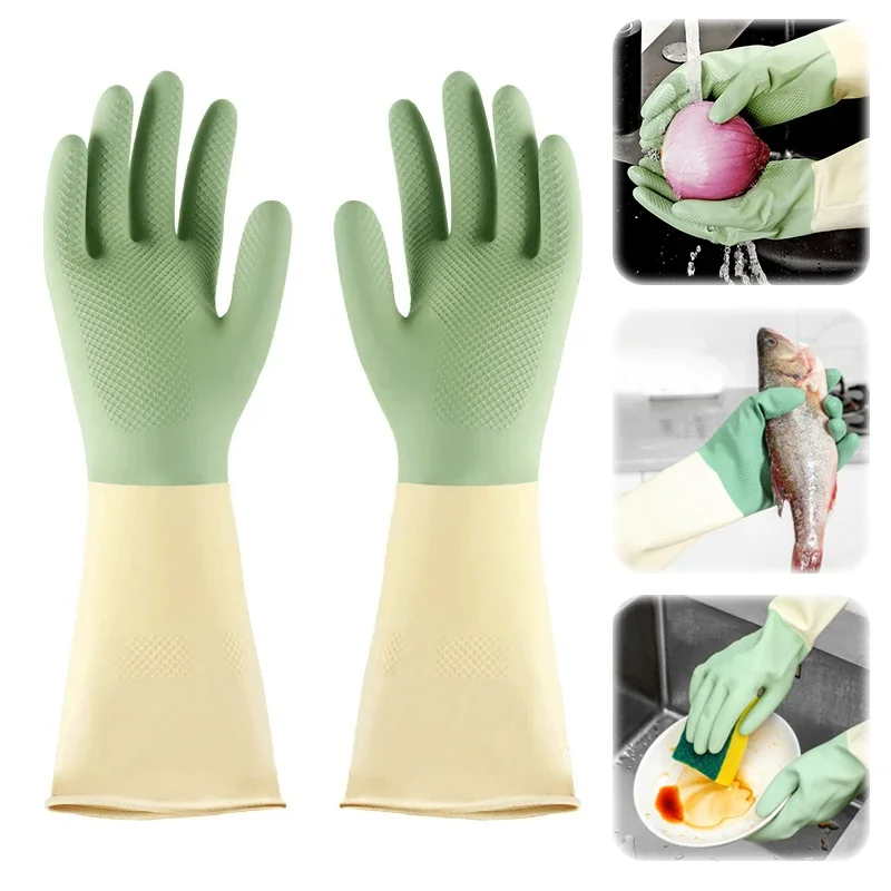 Dish Glove Rubber - Guantes de cocina gruesos, guantes para