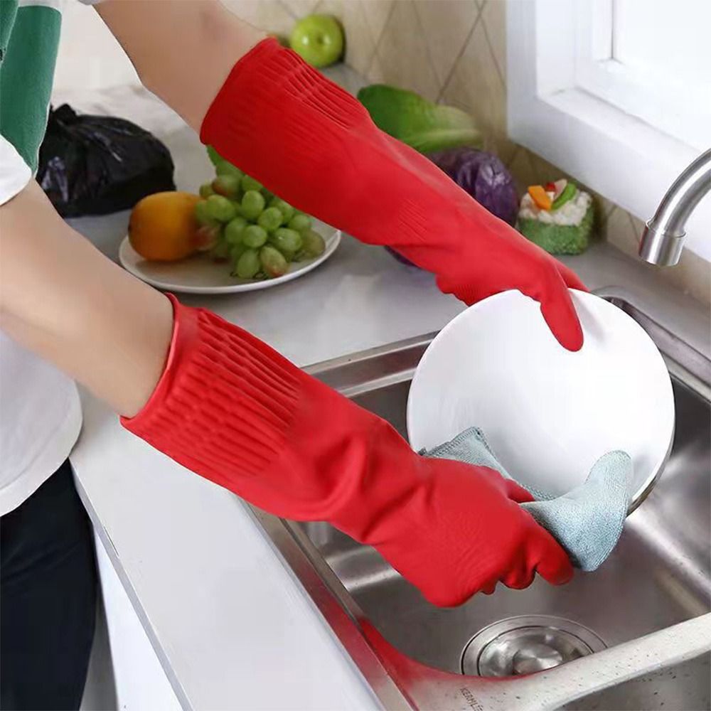 Guantes de goma de alta resist - Dish Glove Rubber reseña y precio