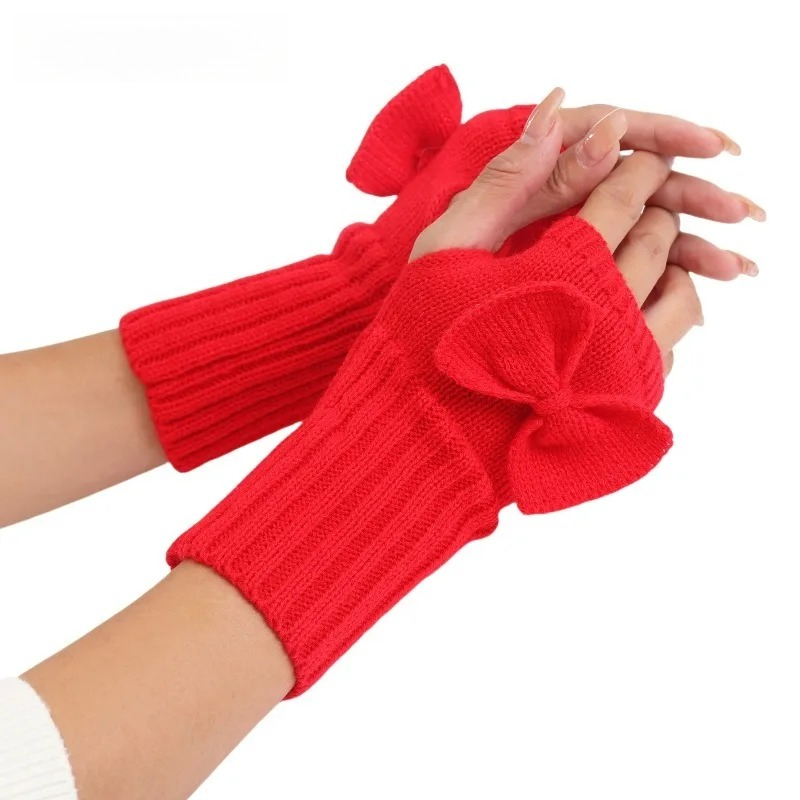 Guantes sin dedos con lazo tej - Fingerless Glove Knit reseña y precio