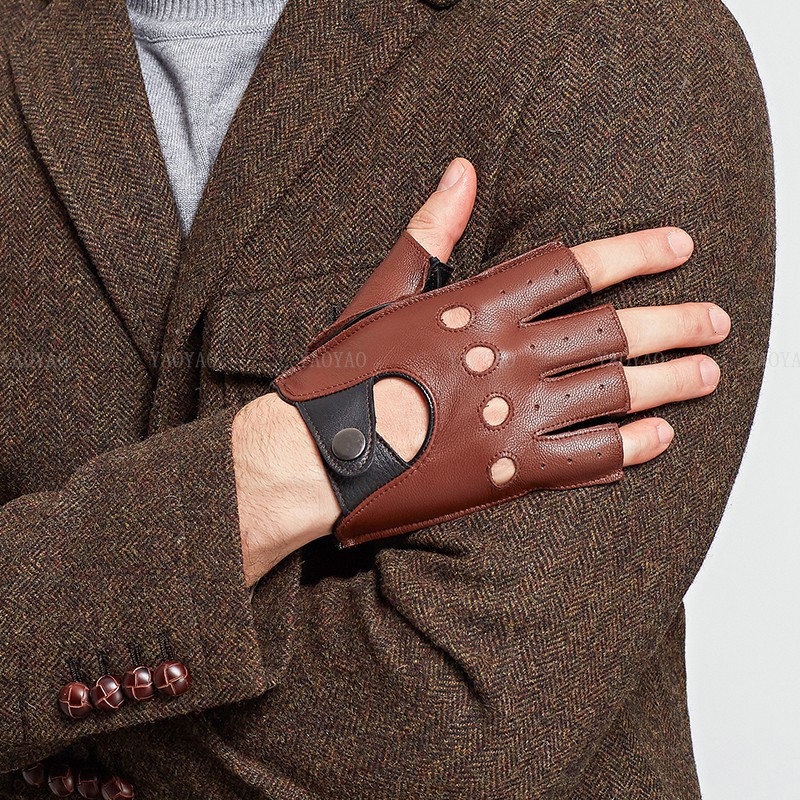 Guantes finos de medio dedo de - Leather Driving Glove reseña y precio