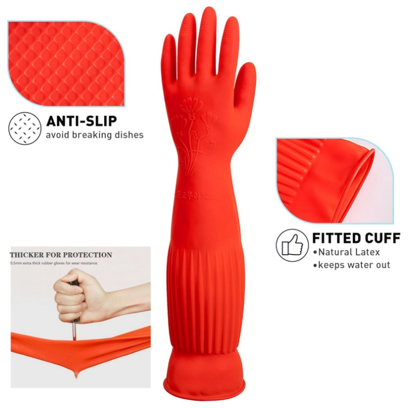 Guantes de limpieza de goma ex - Dish Glove Rubber reseña y precio