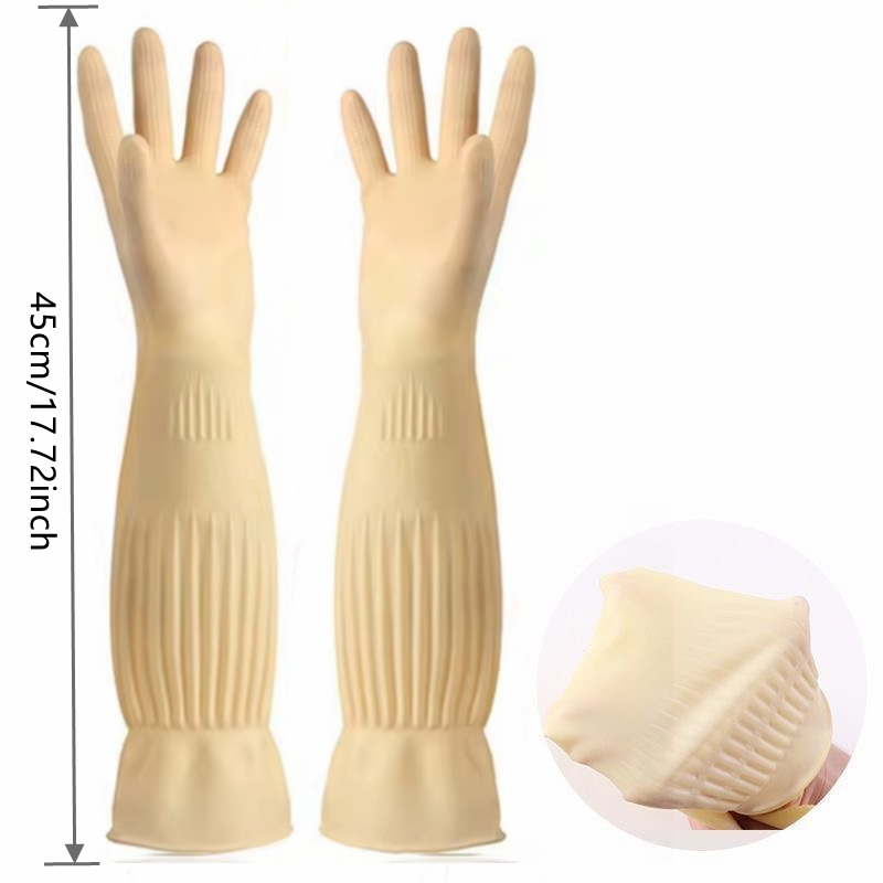 Guantes largos de goma reutili - Dish Glove Rubber reseña y precio