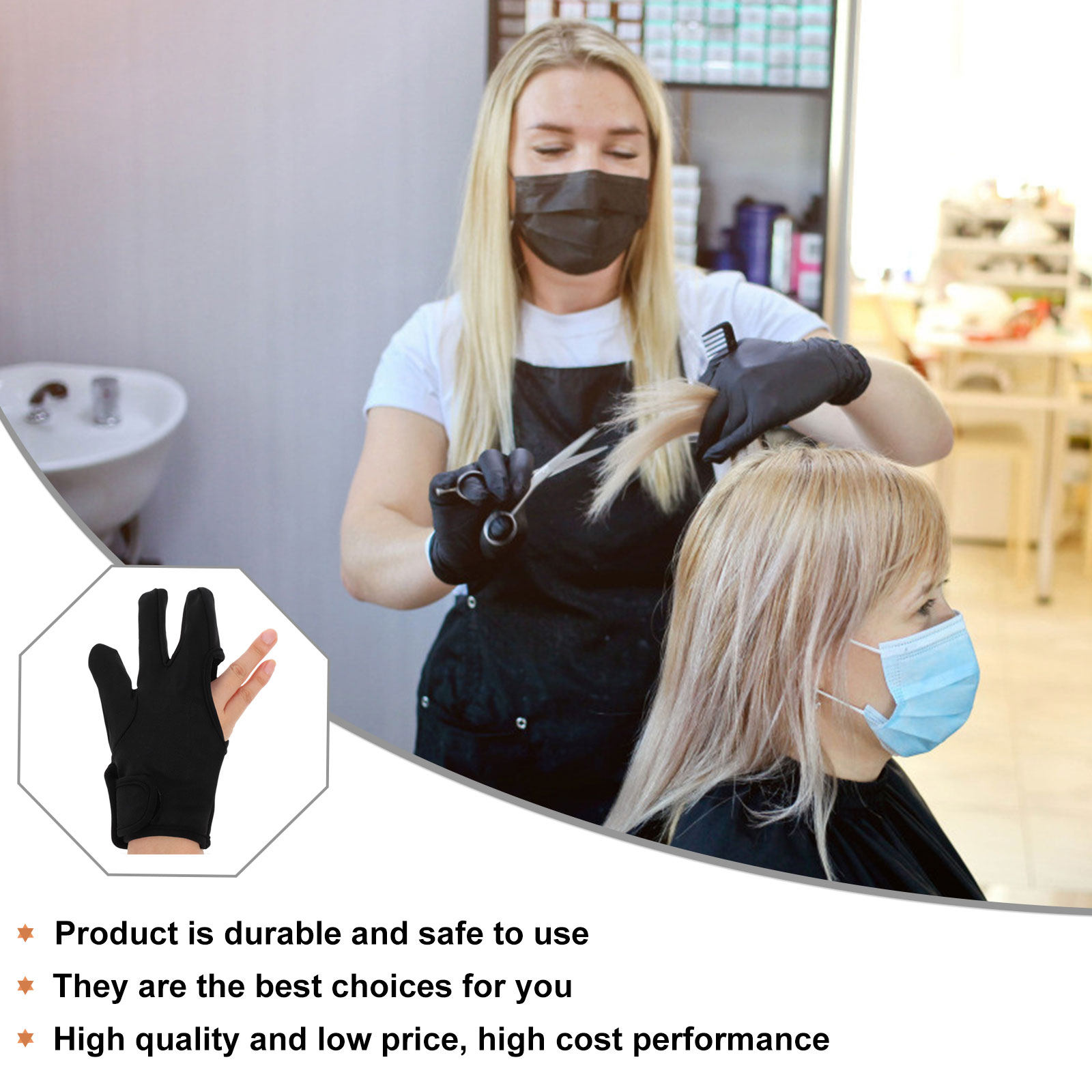Guante de Peluquería de 3 Dedo - Heat Resistant Glove reseña y precio